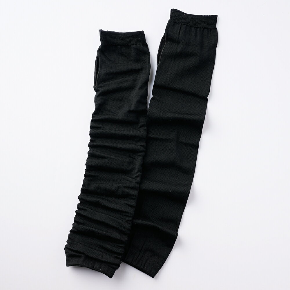絹屋/ シルクフィットアームカバー 黒