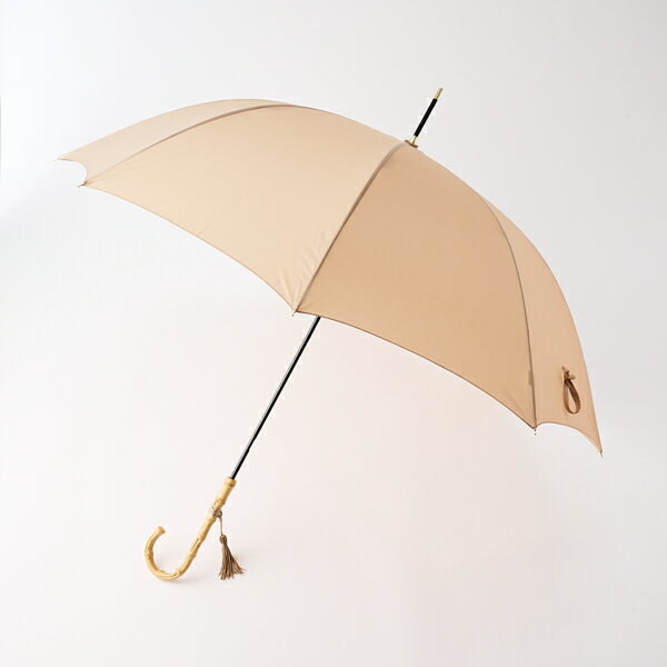 【最大500円クーポン有】Because　晴雨兼用傘　プレーンカラー　ベージュ/パープル