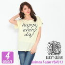 レディース ドルマンスリーブ Tシャツ #EM313 LUCKY GLEAM ブランド ロゴ プリント
