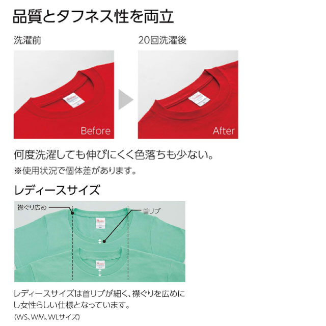 【2枚買って10%OFFクーポン】5.6オンス ヘビーウエイトTシャツ プリントスター（Woman S〜L） Printstar #00085-CVT 上質 丈夫 無地