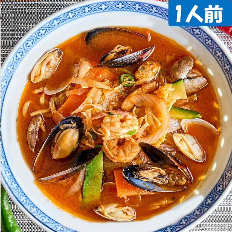 韓国料理 ミールキット 海鮮ちゃんぽん (韓国風) 1人前 (400g) x 1個 クール便 冷蔵ミールキット 日本製造 冷蔵食品のサムネイル
