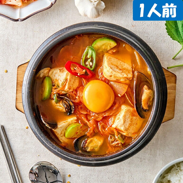 ミールキット 韓国料理 スンドゥブチゲ 1人前 (370g) x 1個 クール便 冷蔵ミールキット 日本製造 冷蔵..