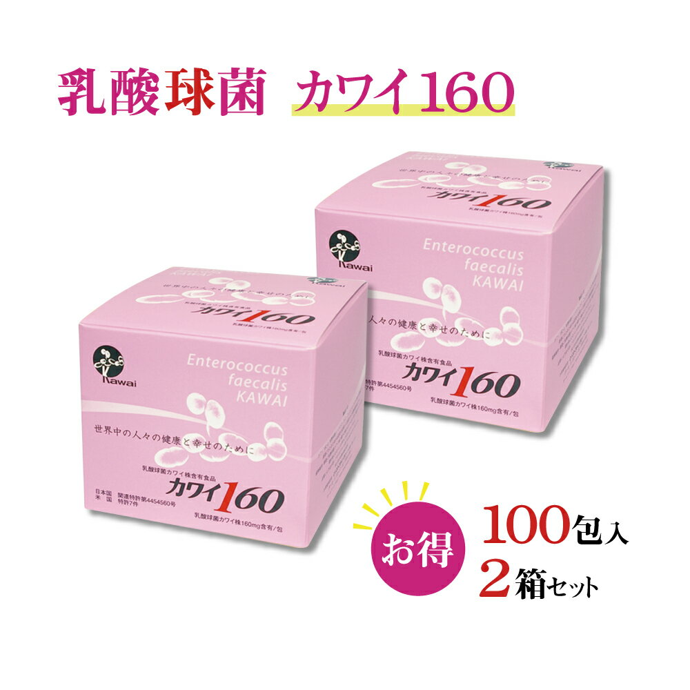 【 スーパーSALE 10%OFF 】【正規代理店】カワイ 乳酸菌 kawai カワイ 160 2箱 乳酸球菌 カワイ株 160mg含有/包 1g 100包 スティックタイプ 健康食品 健康サプリ 乳酸菌 サプリメント 河合乳酸…