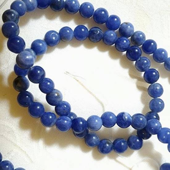 30粒ソーダライト4mm丸玉開運天...