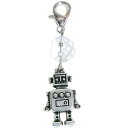 水晶多面カット クリスタル ロボット カニカン付 天然石チャーム 天然石 パワーストーン ストラップ バッグチャーム キーホルダー スマホアクセサリー マスクピ...