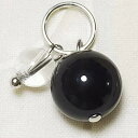 ブラックオニキス 水晶 二重丸カン付 天然石チャーム ペンダントトップ 天然石 パワーストーン ストラップ バッグチャーム キーホルダー スマホアクセサリー マスクピアス マスクチャーム お守りチャーム
