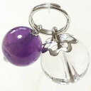 水晶 アメジスト 二重丸カン付 天然石チャーム ペンダントトップ 天然石 パワーストーン ストラップ バッグチャーム キーホルダー スマホアクセサリー マスクピアス マスクチャーム お守りチャーム