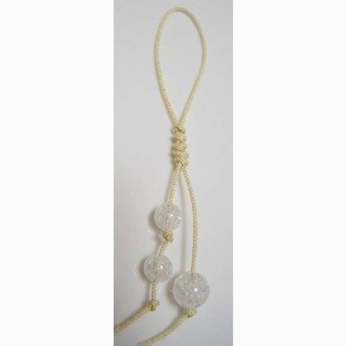 天然石和風携帯ストラップクラック水...