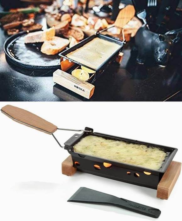 ラクレットオーブン パーティクレット キャンドル使用 ボスカ Boska Holland 852042 Partyclette To Go Oak Cheese Melting Pan, Party..