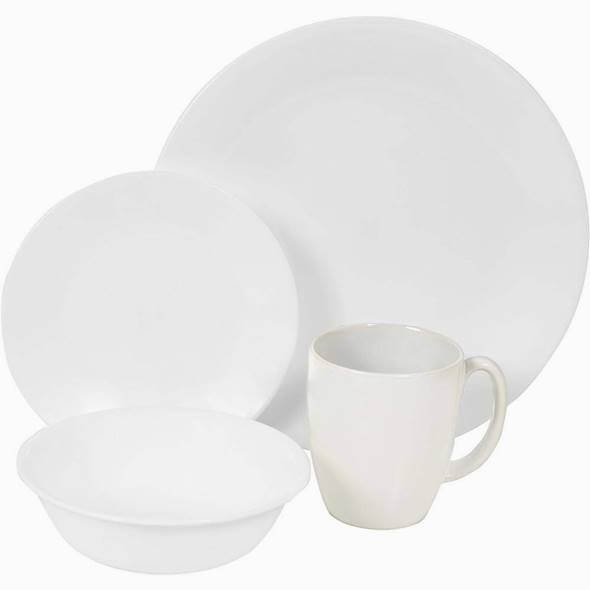 コレール 食器16点セット ウインターフォレストホワイト ディナープレート ブレッドプレート マグカップ Corelle Dinnerware Set Winter Frost White