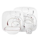 コレール 食器16点セット スクエアー ディナーウェアー スプレンダー 4人用 Corelle Square 16-Piece Dinnerware Set, Splendor, Service for 4 1101529