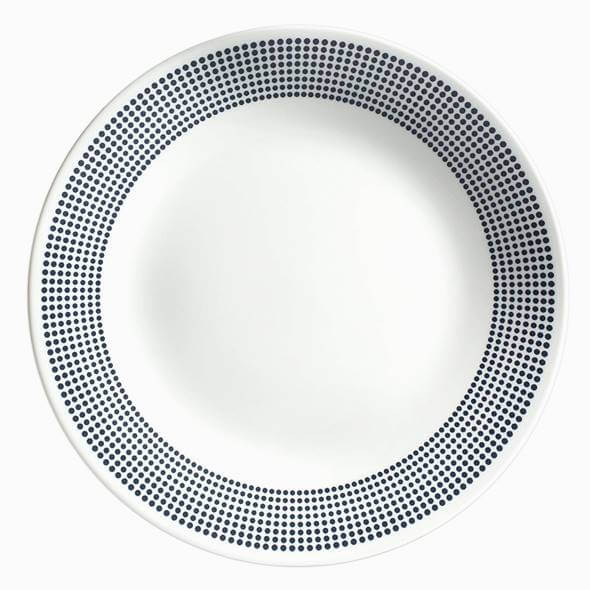 コレール 食器16点セット ディナーウェアー ベイサイドドット ネイビー・ホワイト マグカップ Corelle 3654A Bayside Dots Navy Dinner Set, Navy, White