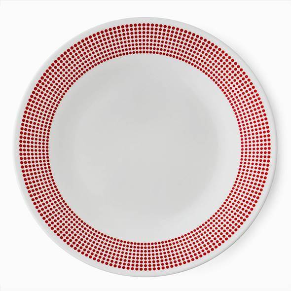 コレール 食器16点セット ディナーウェアー リビングウエア ベイサイドドット レッド・ホワイト マグカップ Corelle 3349A Dinner Set, Red/White