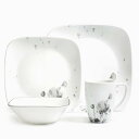 コレール 食器16点セット ディナーウェア お皿セット 食器セット フルール デ ソイル Corelle Fleurs Du Soir Dinnerware Set 大皿 小皿 スープ皿 マグカップ