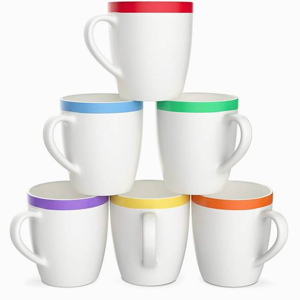 樂天商城 - マグカップ 6点セット コーヒーカップ ティーカップ コップ レンジ可 食洗器可 約360ml Vremi 12 oz Coffee Mugs Set