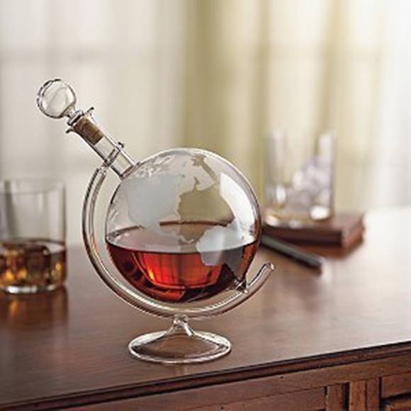 ワイン インスージアスト エッチング 地球儀 スピリッツ デカンタ Wine Enthusiast Etched Globe Spirits Decanter