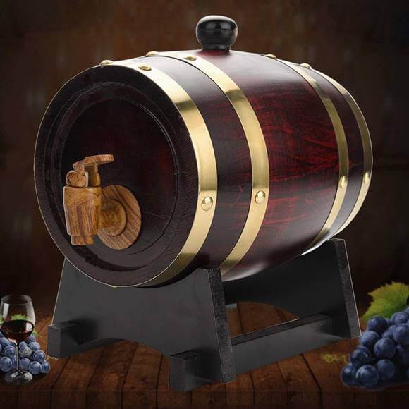 デカンタ ワインバレルディスペンサー ワイン樽 タル 約1.5L ヴィンテージ オーク ビール ウイスキー ラム酒 Vintage Wood Oak Timber Wine Barrel Dispenser