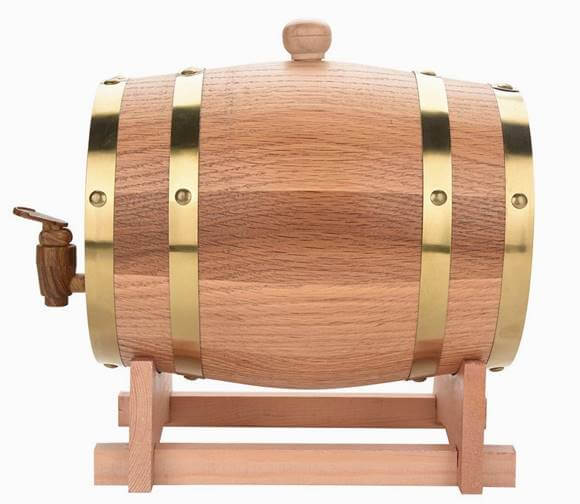 デカンタ ワインバレルディスペンサー ワイン樽 タル 約3L ヴィンテージ オーク ビール ウイスキー ラム酒 Vintage Wood Oak Timber Wine Barrel Dispenser