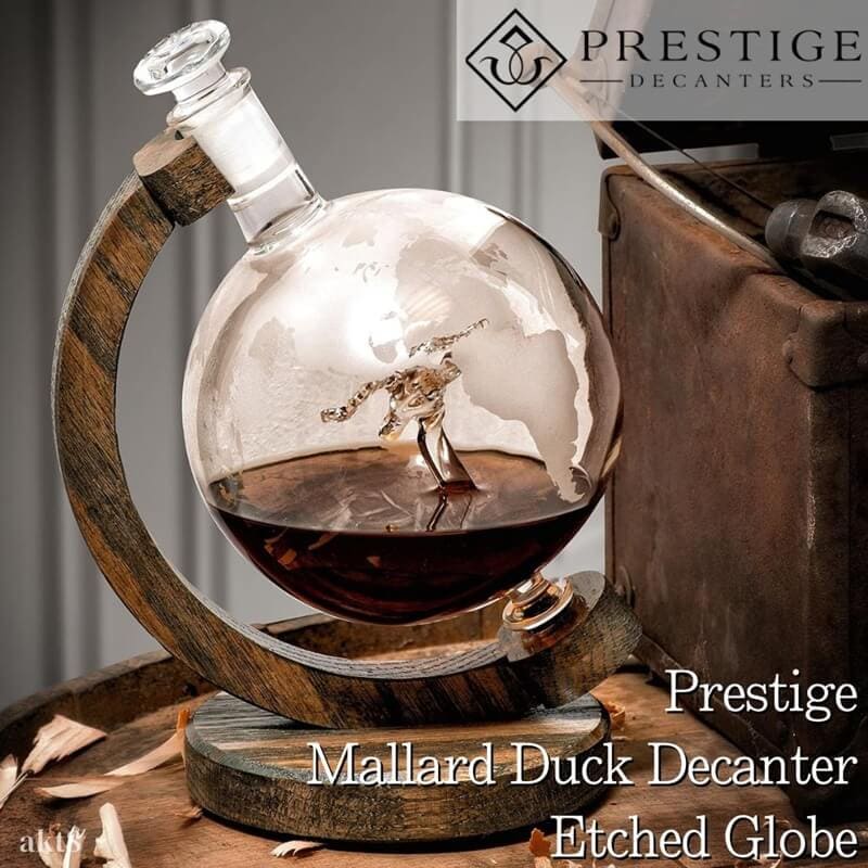 デカンタ デキャンター ディスペンサー サーバー ディキャンタ 1000ml Prestige Decanters PD-1000MD 地球儀 マガモ アヒル ...