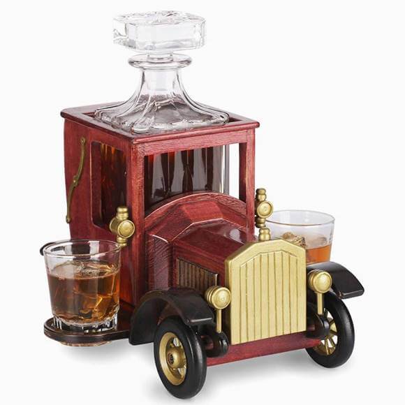 デカンタ デキャンター ディスペンサー サーバー ディキャンタ Whiskey Decanter Old Fashioned Vintage Car Stand...