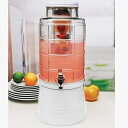 飲料水サーバー ドリンクディスペンサー ビバレッジディスペンサー 飲料ジャー ドリンクバー 約9L Circleware Glass Drink Dispens...
