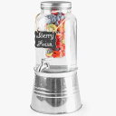飲料水サーバー ドリンクディスペンサー ビバレッジディスペンサー 飲料ジャー ドリンクバー 約5.6L Outdoor Glass Beverage Dispe...