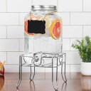 飲料水サーバー ドリンクディスペンサー ビバレッジディスペンサー 飲料ジャー ドリンクバー 約7.6L Outdoor Glass Beverage Dispe...