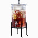 飲料水サーバー ビバレッジディスペンサー ドリンクディスペンサー スタンド付 約9.4L Style Setter Beverage Dispenser W/ Stand Cold Glass Drink Container- 2.5 Gallon Capacity Jug, Leak-Proof Acrylic Spigot in Gift Box, For Parties Entertaining