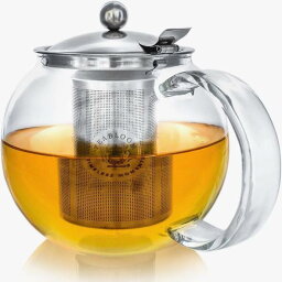 ガラスケトル ガラスティーポット ガラスポット 1200ml 茶こし付 ガラス製急須 耐熱ガラス 直火OK Glass Teapot Tea Kettle Stovetop Safel