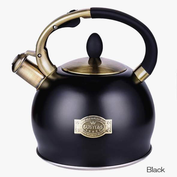 笛吹ケトル ティーケトル カフェケトル ティーポット 2.5L ヤカン ステンレス SUSTEAS Stove Top Whistling Tea Kettle やかん 大容量ケトル