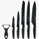 インペリアル コレクション キッチンナイフセット 6点セット ピーラー ブラック Imperial Collection 6 Piece Knife Set K...