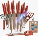 wanbasion Orange 16 Pieces Kitchen Knife Set Dishwasher Safe, Professional Chef Kitchen Knife Set, Kitchen Knife Set Stainless Steel with Knife Sharpener Peeler Scissors Acrylic Block Orange B08GX524V5 シェフナイフ:約20cm 三徳ナイフ （三徳包丁）:約18cm カービングナイフ:約20cm ブレッドナイフ（パン切りナイフ）:約20cm ユーティリティナイフ（多目的包丁）:約13cm 果物ナイフ:約9cm ステーキナイフ：6本:約10cm キッチンバサミ ピーラー シャープナー アクリルナイフスタンド台 全体：約37×30×12cm 重量：約4.5kg 素材 ステンレス ＜関連ワード＞ アメリカンキッチンウエア— プロ料理 プロフェッショナル 高級包丁 調理道具 包丁 肉 魚 野菜 naihu スタイリッシュ カトラリー キッチンアイテム 包丁 デザインナイフ 職人包丁 お洒落なナイフ 三徳包丁 多目的包丁 ブレッドナイフ　パン切り包丁 果物ナイフ シェフナイフ 肉切り包丁 naihu houcyou Cutlery Knife Block ランドスケープナイフ 母の日 父の日 敬老の日 景品 新築お祝い 結婚お祝い 祝い ハロウィンパーティー クリスマスプレゼント ギフト プレゼント ホワイトデーキッチンナイフ16点セット スタンド付 包丁セット 刃物 ワンバシオン オレンジ Wanbasion 16 Pieces Kitchen Knife Set Orange シェフナイフ キッチンの模様替えに如何ですか？ 毎日の料理が楽しく！ 2