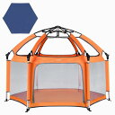 Hoybell Baby Playpen, Portable Playard Indoor and Outdoor, Safety Lock, Washable 6-Panel Kids Playpen with Carry Case, Canopy, and Play Yard Mattress Included - Orange 軽量で持ち運び可能なプレイヤードが登場！ お子様のお昼寝や遊び場など危ない場所に使用！ サイドはメッシュなので風通しがよく、お子様が遊んでいる様子も見えるので安心！ 組立式で収納も簡単、持ち運びにも便利なので屋外にもお使い頂けます。 キャリーバッグ付きなのでお出かけや帰省などにも便利です。 対象月齢 6ヶ月頃〜2歳まで 収納サイズ：約93×19×19cm 本体重量 約5.5kg 備考 商品は組み立て作業が必要になります ※説明書など付属品は全て英語表記となります。 ＜関連ワード＞ おもちゃ ベビー 幼児 ベビーベッド 新生児 ポータブル キャスター付 お昼寝 折りたたみ コンパクト ミニベッドサイズ ベビーサークル おむつ台 バイブレーション 赤ちゃん インドア アウトドア ゲージ ベビーグッズ 乗り物 のりもの 育児用品 ベビートレンド プレイヤード ベビーバスケット おむつ替え 広場 ランド 組み立て 簡単スペース 持ち運び便利 帰省 子供の為 お出かけ 出産祝い 贈り物 プレゼント お祝い お誕生日 景品