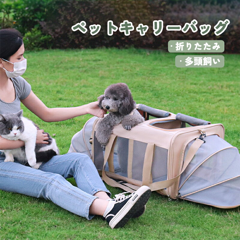 ペットキャリー リュック 猫 折りたたみ 猫キャリー キャリーバッグ ペットキャリーバッグ 犬 キャリー 猫用キャリー ネコ 軽量 犬キャリーバッグ 散歩 電車 ドライブ 避難 コンパクト 犬 防災　多頭飼い
