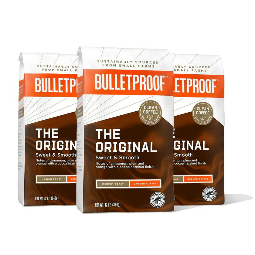 【セット販売】Bulletproof バレットプルーフ オリジナルコーヒー 340g 12oz x5 Coffee Butter Coffee バターコーヒー 豆 粉 【3個セット】