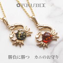 【バルト海の琥珀】カニチャーム【送料無料】【ak2545】【ゆうパケット(追跡可能メール便)】天然石 パワーストーン ギフト こはく K18Goldヴェルメイユ...