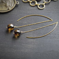 【天然琥珀】スイングピアス こはくアクセサリー【ak0505】【3ツ星ランク】琥珀【チェーンピアス】【ゴールドコーティング】【アンバー】【gcsimpi】【天然石・パワーストーン】ギフト ジュエリー
