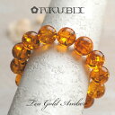 【バルト海の琥珀】サイズオーダー ティーゴールドアンバーブレスレット【送料無料】【j941】【Sランク】こはく 14ミリ玉 amber パワーストーン 天然石 メンズブレスレット ギフト 贈り物 ラッピング