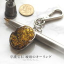 【バルト海の琥珀】シルバーキーリング キーホルダー 1点ものハンドメイド【送料無料】【5ツ星ランク】【st0440】ポーチ付 Silver925 天然石 ラッピ...