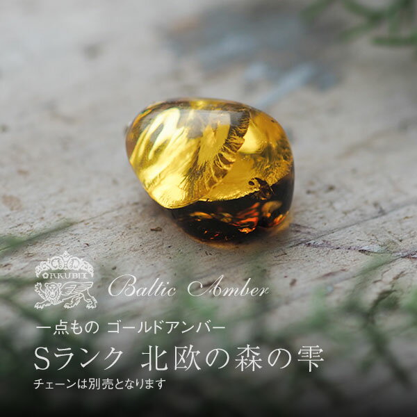 乐天商城 - 【バルト海の琥珀】 ペンダントトップ ドロップ型 琥珀【送料無料】【ケース付】【チェーン別売】【st0664】【Sランク】雫型 ゴールド シルバー 天然石 パワーストーン ルース こはく ギフト 贈り物 ネックレス ラッピング ジュエリー