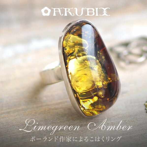 乐天商城 - 【バルト海の琥珀】1点ものハンドメイドシルバーリング　21号【送料無料】【tr1242】【Sランク】指輪　Silver925　こはく　amber　天然石　パワーストーン　魔よけ　メンズ　ギフト　贈り物　フリーサイズ　ラッピング