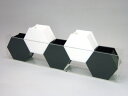【ハニカム5個セット/ブラック3個ホワイト2個】アクリル・フラワーベース・花器・花瓶(3)
