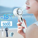 「16℃瞬間冷却」 ハンディファン 携帯扇風機 冷却 16℃瞬間冷却 5000mAh ハンディーファン ハンディファン 冷却プレート Max14時間連続 携帯バ...