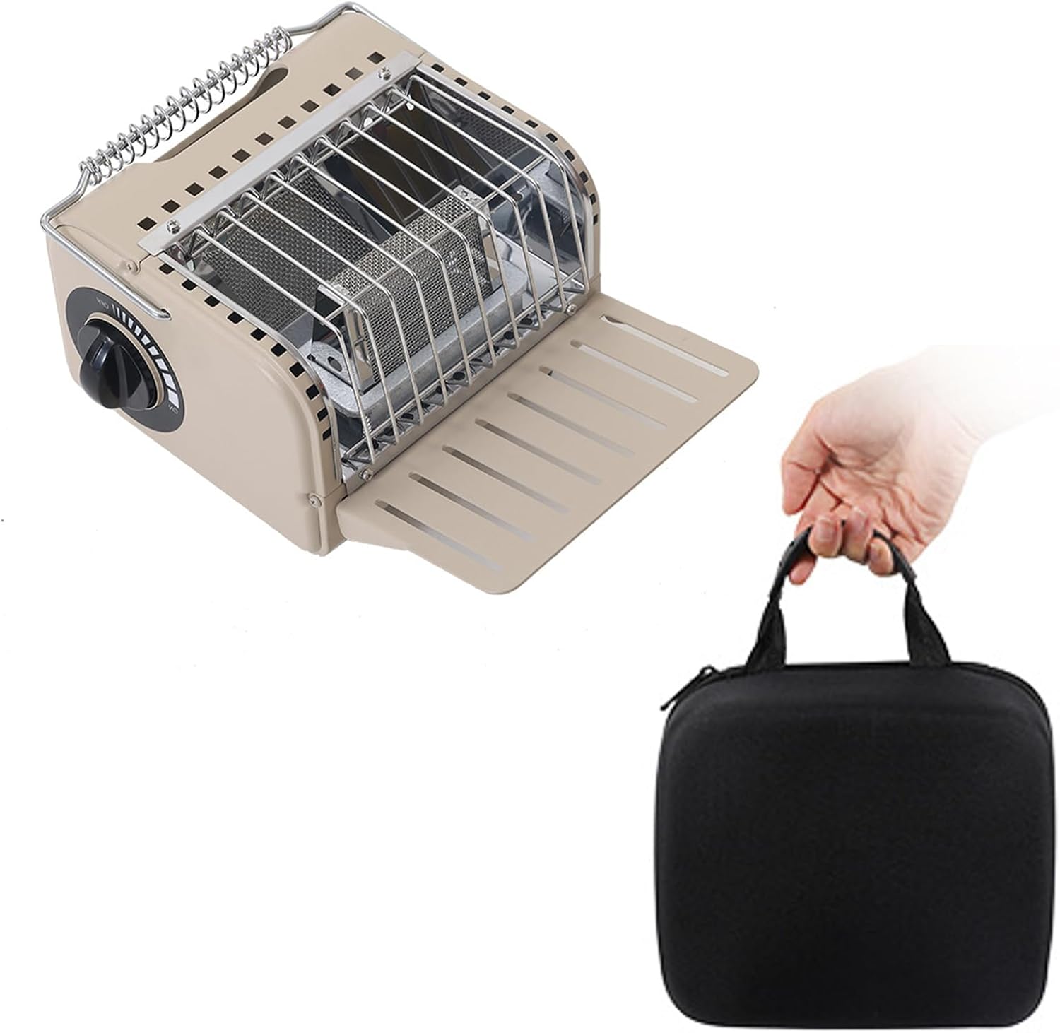 カセットガスストーブ ガスヒーター ガスファンヒーター ガスストーブ アウトドア キャンプ用品 ヒーター小型暖房器具 多機能ガスストーブ 電源不要 速暖 持ち運び簡単 屋外屋内 調整可能な加熱クッキングストーブ暖房ストーブ 温暖化ストーブ ヒーター収納袋付き クリスマス