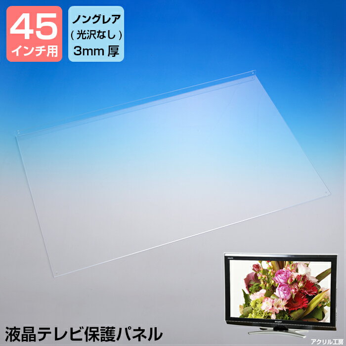 液晶テレビ 保護パネル【ノングレア 3mm厚】【45インチ】【45型】【液晶カバー 液晶パネル 保護カバー 保護パネル 保護フィルム 液晶保護パネル テレビ保護カバー】【3D 4K 8K 有機EL PC 国産 アクリル板】