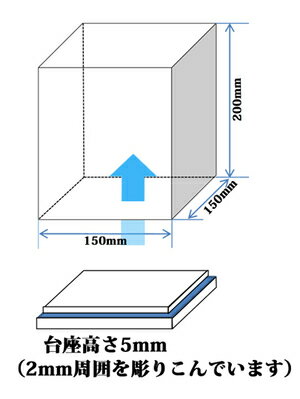 アクリルケース ガラス色 W150mm H200mm D150mm【台座あり】背面白色 コレクションケース フィギュアケース ディスプレイケース 国産 アクリル板 (アクリル ケース ボックス フィギュア 人形ケース) 2