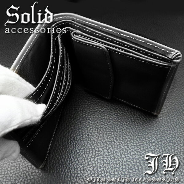 財布 レディース 二つ折り ブラック 本皮 レザー 皮 2つ折り ウォレット シンプル かわいい コンパクト 小さい お財布 さいふ 【あす楽対応】小物 ブランド雑貨 レディース財布 小銭入れあり プレゼント ギフト 【sai77】[0036] 新作 春 春服 春物 アクセONE おしゃれ