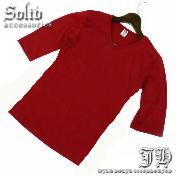 f23 全16色 送料無料 人気の五分袖 VネックTシャツ メンズ5分袖キレイめお兄系 レッド赤 細身 タイト キレカジ アメカジ s m l ll xlトップス カットソー メンズ 無地 シンプル インナー ウェア アクセONE 新作 服 冬 秋冬 冬服 冬物 - Image 3