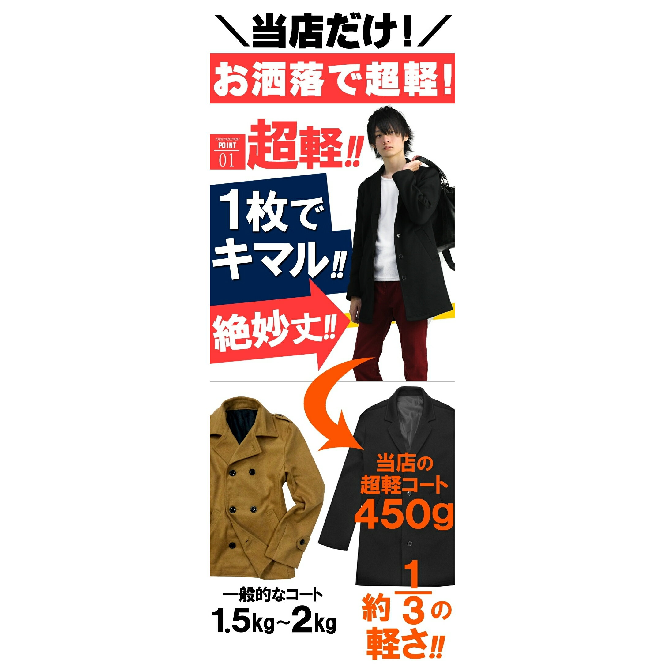コート メンズ ロング ブラック 黒 軽い チェスターコート 細身 おしゃれ ジャケット シングルコート ニットフリース アウター メンズ 福袋 メンズ コート ファッション アクセONE 福袋 f950 あす楽 新作 服 夏 秋 秋服 秋物