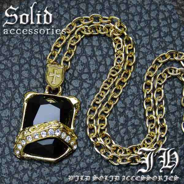 スクエア フレーム 十字架 クロス ブラック 黒 ゴールド cr ネックレス メンズ ペンダント 【あす楽】【n801】[0071] ファッション アクセONE 男性用 プレゼント ギフト おしゃれ 新作 服 夏 夏服 夏物 夏用